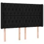 Cama box spring colchón y luces LED tela negro 160x200 cm de vidaXL, Camas y somieres - Ref: Foro24-3139127, Precio: 657,21 €...
