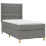 Cama box spring colchón y luces LED tela gris oscuro 90x190 cm de vidaXL, Camas y somieres - Ref: Foro24-3139078, Precio: 354...
