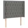Box spring bed mattress and LED lights dark gray fabric 90x190 cm by vidaXL, Beds and slatted bases - Ref: Foro24-3139078, Pr...