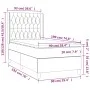 Box spring bed mattress and LED lights dark gray fabric 90x190 cm by vidaXL, Beds and slatted bases - Ref: Foro24-3139078, Pr...