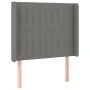 Box spring bed mattress and LED lights dark gray fabric 90x190 cm by vidaXL, Beds and slatted bases - Ref: Foro24-3138438, Pr...