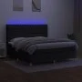 Box spring bed mattress and LED lights black fabric 180x200 cm by vidaXL, Beds and slatted bases - Ref: Foro24-3139135, Price...