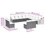 Set de sofás de jardín y cojines 13 pzas ratán sintético negro en Conjuntos de jardín | Comprar online en Foro24