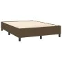 Boxspringbettmatratze LED-Leuchten dunkelbrauner Stoff 140x190 cm von vidaXL, Betten und Lattenroste - Ref: Foro24-3138392, P...