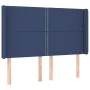 Box spring bed mattress and LED lights blue fabric 140x200 cm by vidaXL, Beds and slatted bases - Ref: Foro24-3138243, Price:...