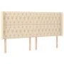 Cama box spring colchón y luces LED tela crema 200x200 cm de vidaXL, Camas y somieres - Ref: Foro24-3139146, Precio: 659,98 €...