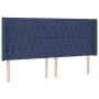 Box spring bed mattress and LED lights blue fabric 200x200 cm by vidaXL, Beds and slatted bases - Ref: Foro24-3138587, Price:...