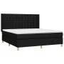 Box spring bed mattress and LED lights black fabric 180x200 cm by vidaXL, Beds and slatted bases - Ref: Foro24-3139215, Price...