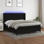 Cama box spring colchón y luces LED tela negro 180x200 cm de vidaXL, Camas y somieres - Ref: Foro24-3138655, Precio: 643,59 €...