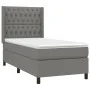 Box spring bed mattress and LED lights dark gray fabric 90x200 cm by vidaXL, Beds and slatted bases - Ref: Foro24-3138526, Pr...