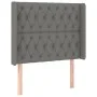 Box spring bed mattress and LED lights dark gray fabric 90x200 cm by vidaXL, Beds and slatted bases - Ref: Foro24-3138526, Pr...