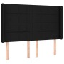 Box spring bed mattress and LED lights black fabric 140x190 cm by vidaXL, Beds and slatted bases - Ref: Foro24-3138311, Price...