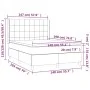 Box spring bed mattress and LED lights black fabric 140x190 cm by vidaXL, Beds and slatted bases - Ref: Foro24-3138311, Price...