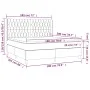 Box spring bed mattress and LED lights dark gray fabric 180x200 cm by vidaXL, Beds and slatted bases - Ref: Foro24-3138574, P...