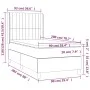 Box spring bed mattress and LED lights black fabric 90x200 cm by vidaXL, Beds and slatted bases - Ref: Foro24-3138447, Price:...