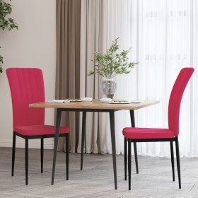 Sillas de comedor 2 unidades terciopelo rojo tinto Sillas de comedor 2 unidades terciopelo rojo tinto