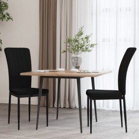 Sillas de comedor 2 unidades terciopelo negro Sillas de comedor 2 unidades terciopelo negro