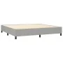 Box spring bed with fabric mattress and light gray LED 200x200 cm by vidaXL, Beds and slatted bases - Ref: Foro24-3138341, Pr...