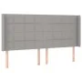 Box spring bed with fabric mattress and light gray LED 200x200 cm by vidaXL, Beds and slatted bases - Ref: Foro24-3138341, Pr...