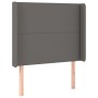 Box spring bed and LED mattress gray synthetic leather 90x190 cm by vidaXL, Beds and slatted bases - Ref: Foro24-3139239, Pri...