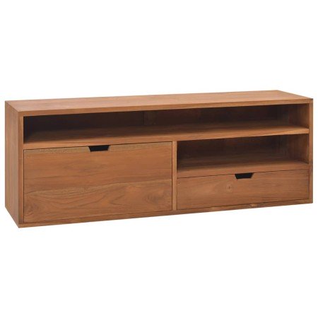 Mueble de TV madera maciza de teca 110x30x40 cm en Muebles TV | Comprar online en Foro24