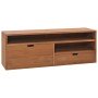 Mueble de TV madera maciza de teca 110x30x40 cm en Muebles TV | Comprar online en Foro24