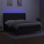 Boxspringbettmatratze und LED-Leuchten aus schwarzem Stoff 180x200 cm von vidaXL, Betten und Lattenroste - Ref: Foro24-313849...
