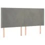 Box spring bed with mattress and LED light gray velvet 180x200 cm by vidaXL, Beds and slatted bases - Ref: Foro24-3139457, Pr...
