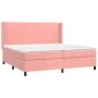 Cama box spring colchón y LED terciopelo rosa 200x200 cm de vidaXL, Camas y somieres - Ref: Foro24-3139468, Precio: 603,89 €,...