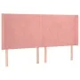 Cama box spring colchón y LED terciopelo rosa 200x200 cm de vidaXL, Camas y somieres - Ref: Foro24-3139468, Precio: 603,89 €,...