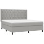 Cama box spring colchón y luces LED tela gris claro 180x200 cm de vidaXL, Camas y somieres - Ref: Foro24-3138573, Precio: 628...
