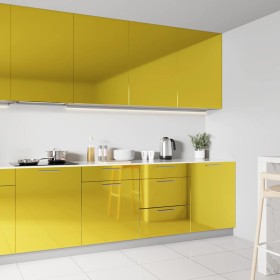 Láminas autoadhesivas muebles PVC dorado brillante 500x90 cm