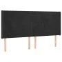Box spring bed with mattress and LED black velvet 160x200 cm by vidaXL, Beds and slatted bases - Ref: Foro24-3139453, Price: ...