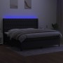 Cama box spring colchón y luces LED tela negro 200x200 cm de vidaXL, Camas y somieres - Ref: Foro24-3138583, Precio: 761,55 €...