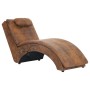Massage couch with brown artificial suede leather pillow by vidaXL, Daybeds - Ref: Foro24-281349, Price: 317,59 €, Discount: %