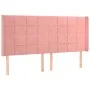 Box spring bed with mattress and LED pink velvet 180x200 cm by vidaXL, Beds and slatted bases - Ref: Foro24-3139582, Price: 5...
