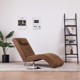 Daybed with brown faux suede leather pillow by vidaXL, Daybeds - Ref: Foro24-281282, Price: 239,17 €, Discount: %