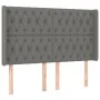 Box spring bed mattress and LED lights dark gray fabric 160x200 cm by vidaXL, Beds and slatted bases - Ref: Foro24-3138566, P...
