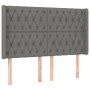 Boxspringbettmatratze und LED-Leuchten dunkelgrauer Stoff 160x200 cm von vidaXL, Betten und Lattenroste - Ref: Foro24-3138566...