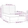Box spring bed with mattress and LED black velvet 140x200 cm by vidaXL, Beds and slatted bases - Ref: Foro24-3139627, Price: ...