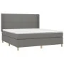 Boxspringbettmatratze und LED-Leuchten dunkelgrauer Stoff 180x200 cm von vidaXL, Betten und Lattenroste - Ref: Foro24-3138734...