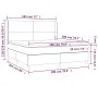 Boxspringbettmatratze und LED-Leuchten dunkelgrauer Stoff 180x200 cm von vidaXL, Betten und Lattenroste - Ref: Foro24-3138734...