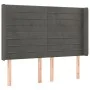 Box spring bed with mattress and LED dark gray velvet 140x200 cm by vidaXL, Beds and slatted bases - Ref: Foro24-3139626, Pri...