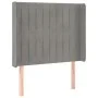 Box spring bed with mattress and LED light gray velvet 90x190 cm by vidaXL, Beds and slatted bases - Ref: Foro24-3139655, Pri...