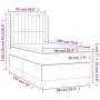 Boxspringbett mit Matratze und hellgrauem LED-Samt 90x190 cm von vidaXL, Betten und Lattenroste - Ref: Foro24-3139655, Preis:...