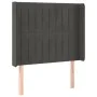 Box spring bed with mattress and LED dark gray velvet 90x190 cm by vidaXL, Beds and slatted bases - Ref: Foro24-3139656, Pric...