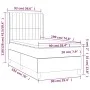 Box spring bed with mattress and LED dark gray velvet 90x190 cm by vidaXL, Beds and slatted bases - Ref: Foro24-3139656, Pric...
