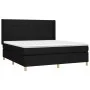 Box spring bed mattress and LED lights black fabric 180x200 cm by vidaXL, Beds and slatted bases - Ref: Foro24-3138895, Price...