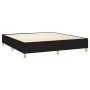Box spring bed mattress and LED lights black fabric 180x200 cm by vidaXL, Beds and slatted bases - Ref: Foro24-3138895, Price...