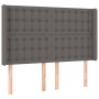 Cama box spring colchón y LED cuero sintético gris 140x190 cm de vidaXL, Camas y somieres - Ref: Foro24-3139383, Precio: 534,...